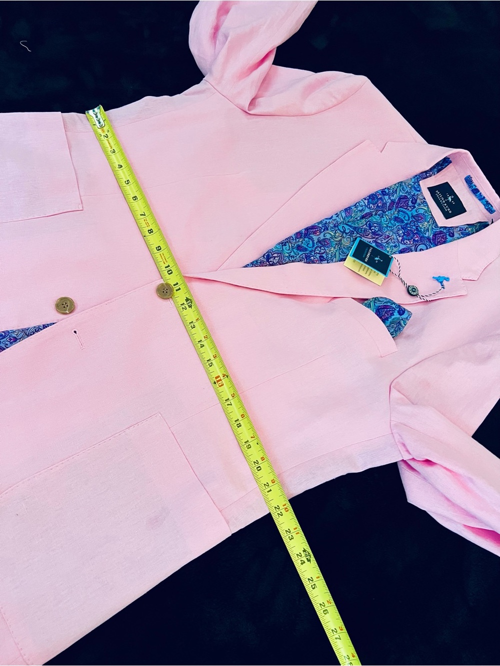 Linen blend TailorByrd Pink Blazer for Men - Picture 10 of 13